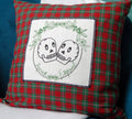 Housse de coussin patchée fait-main