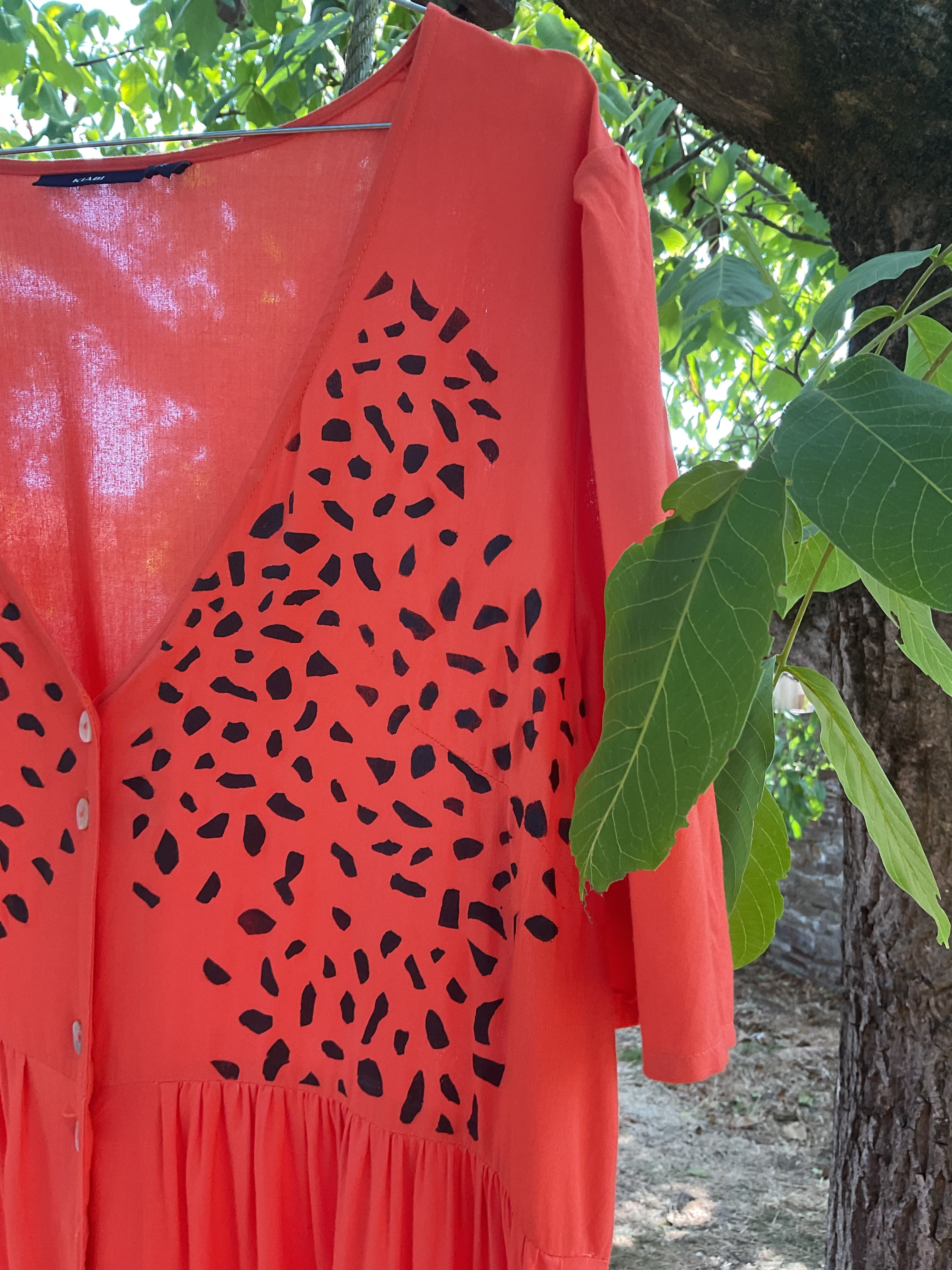 Robe d'été sérigraphiée – Upcyclée | Social Fripe